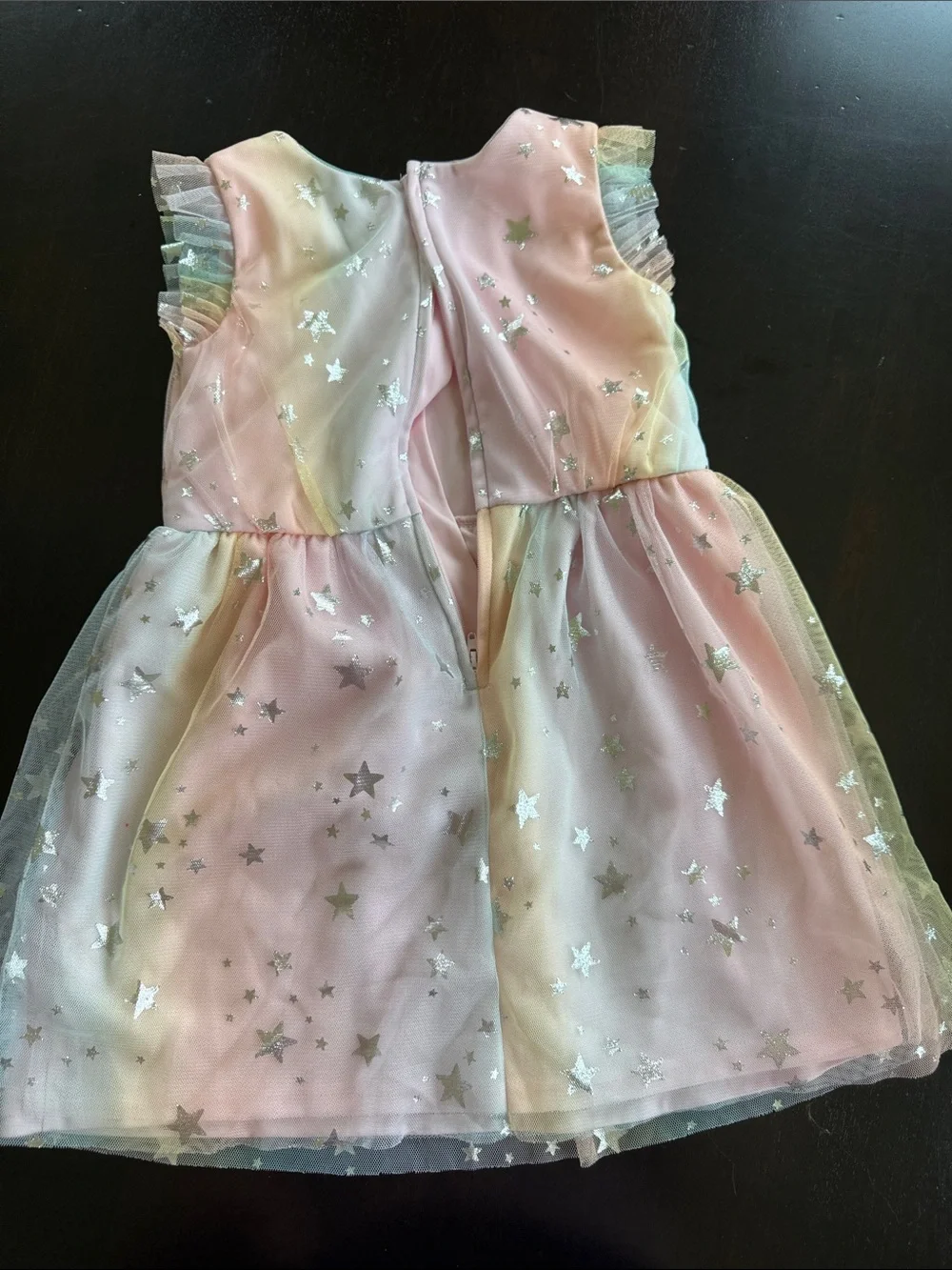 The Children's Place Pastel Rainbow Star Tulle Dress